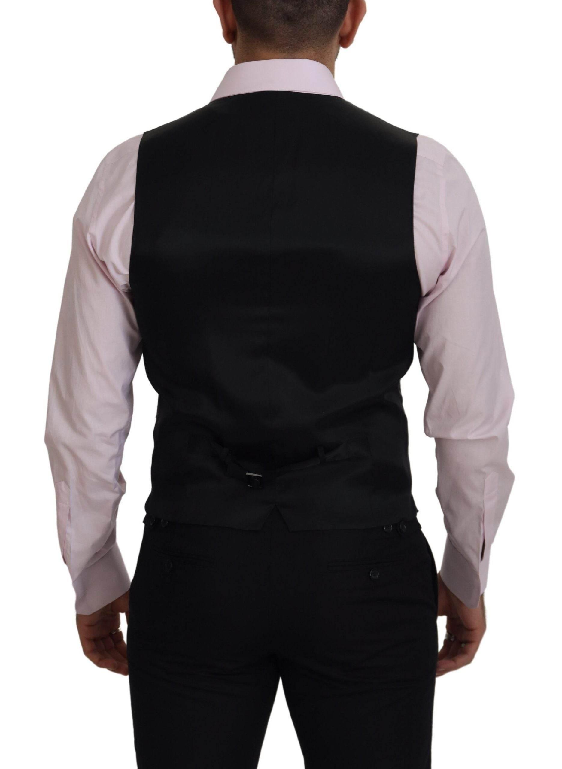 Dolce & Gabbana Multicolor Formal Dress Vest Luxury Blend - Hilstor