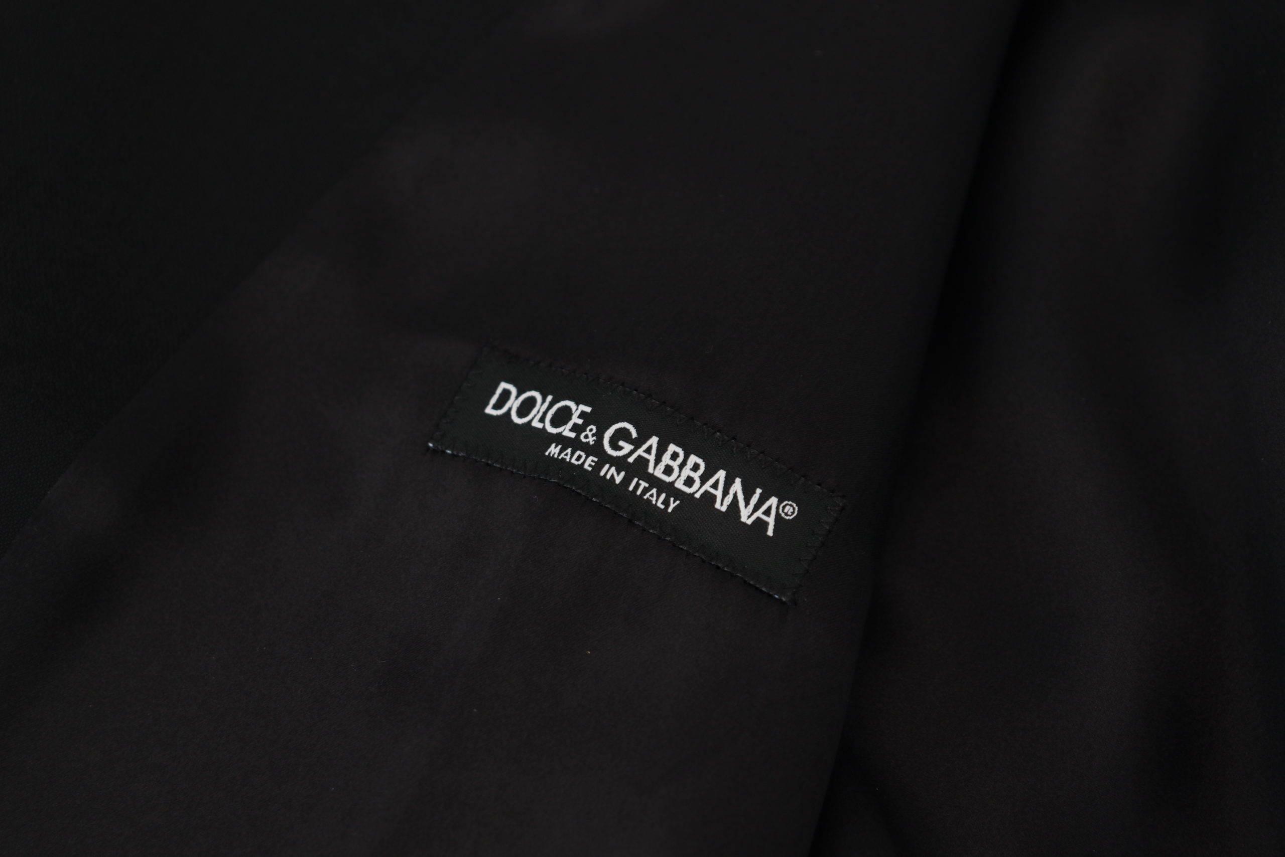 Dolce & Gabbana Black Virgin Wool Waistcoat Formal Dress Vest - Hilstor