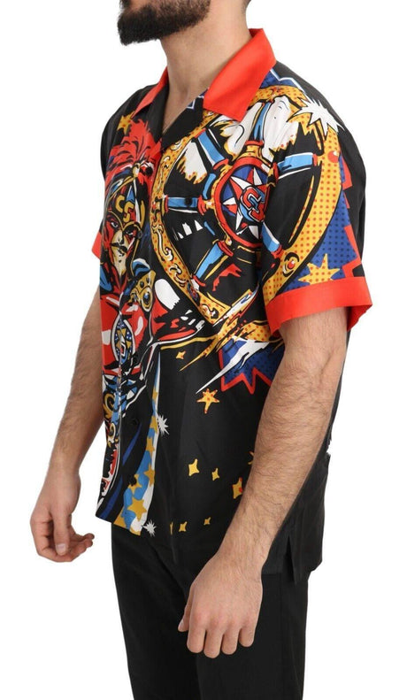Dolce & Gabbana Multicolor Silk Casual Elegance Shirt - Hilstor