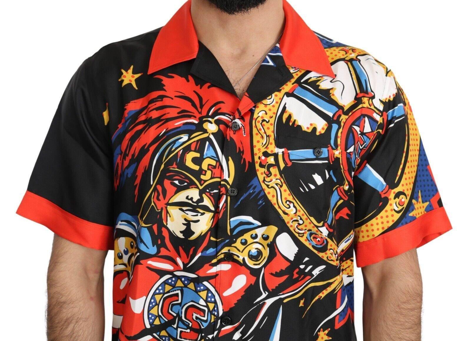 Dolce & Gabbana Multicolor Silk Casual Elegance Shirt - Hilstor