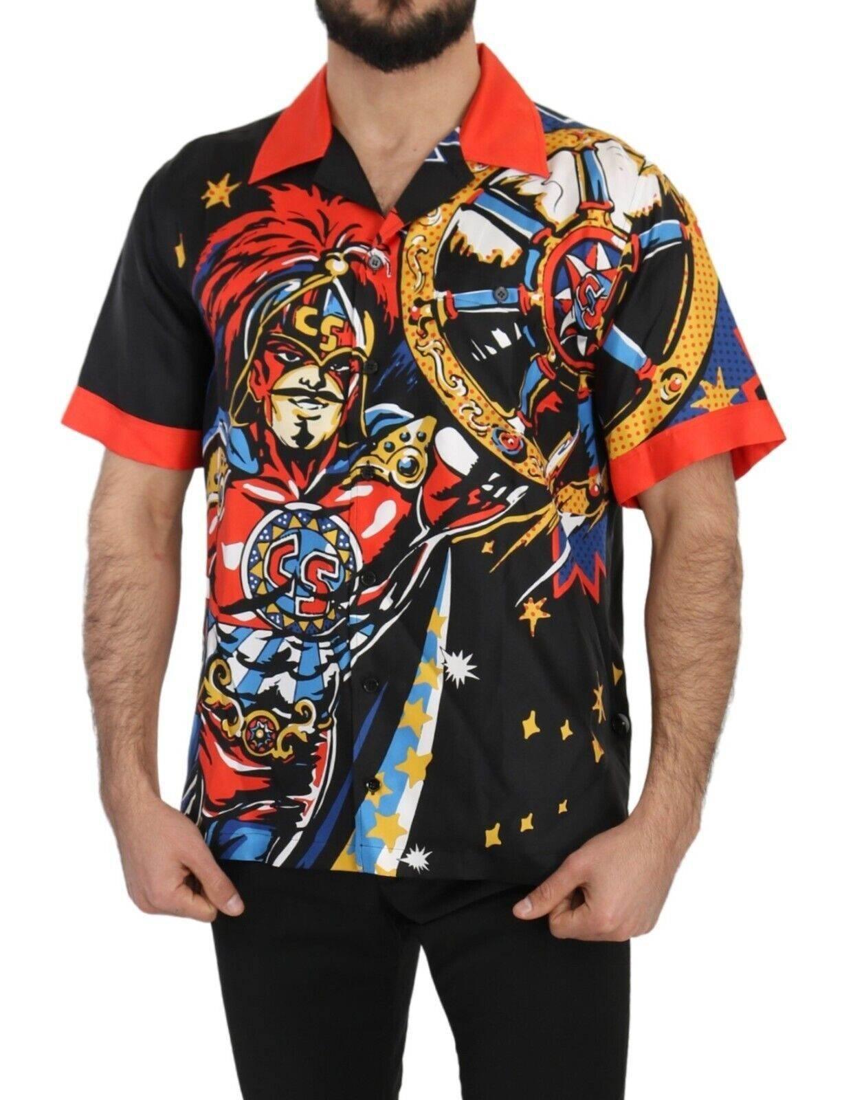 Dolce & Gabbana Multicolor Silk Casual Elegance Shirt - Hilstor