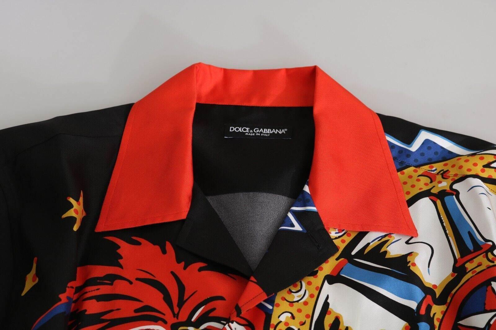 Dolce & Gabbana Multicolor Silk Casual Elegance Shirt - Hilstor