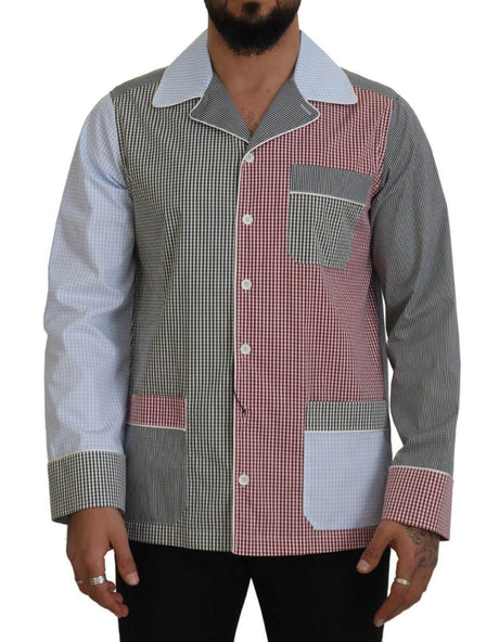 Dolce & Gabbana Multicolor Cotton Button-Down Sleepshirt - Hilstor