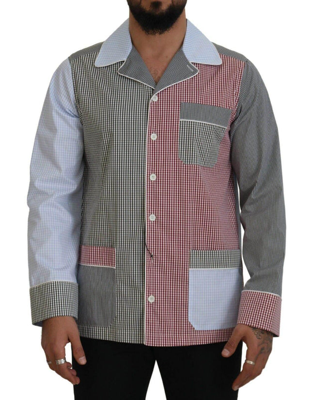 Dolce & Gabbana Multicolor Cotton Button-Down Sleepshirt - Hilstor