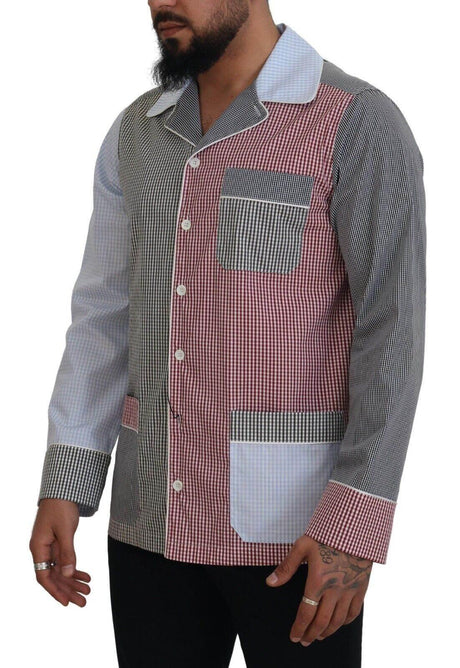 Dolce & Gabbana Multicolor Cotton Button-Down Sleepshirt - Hilstor