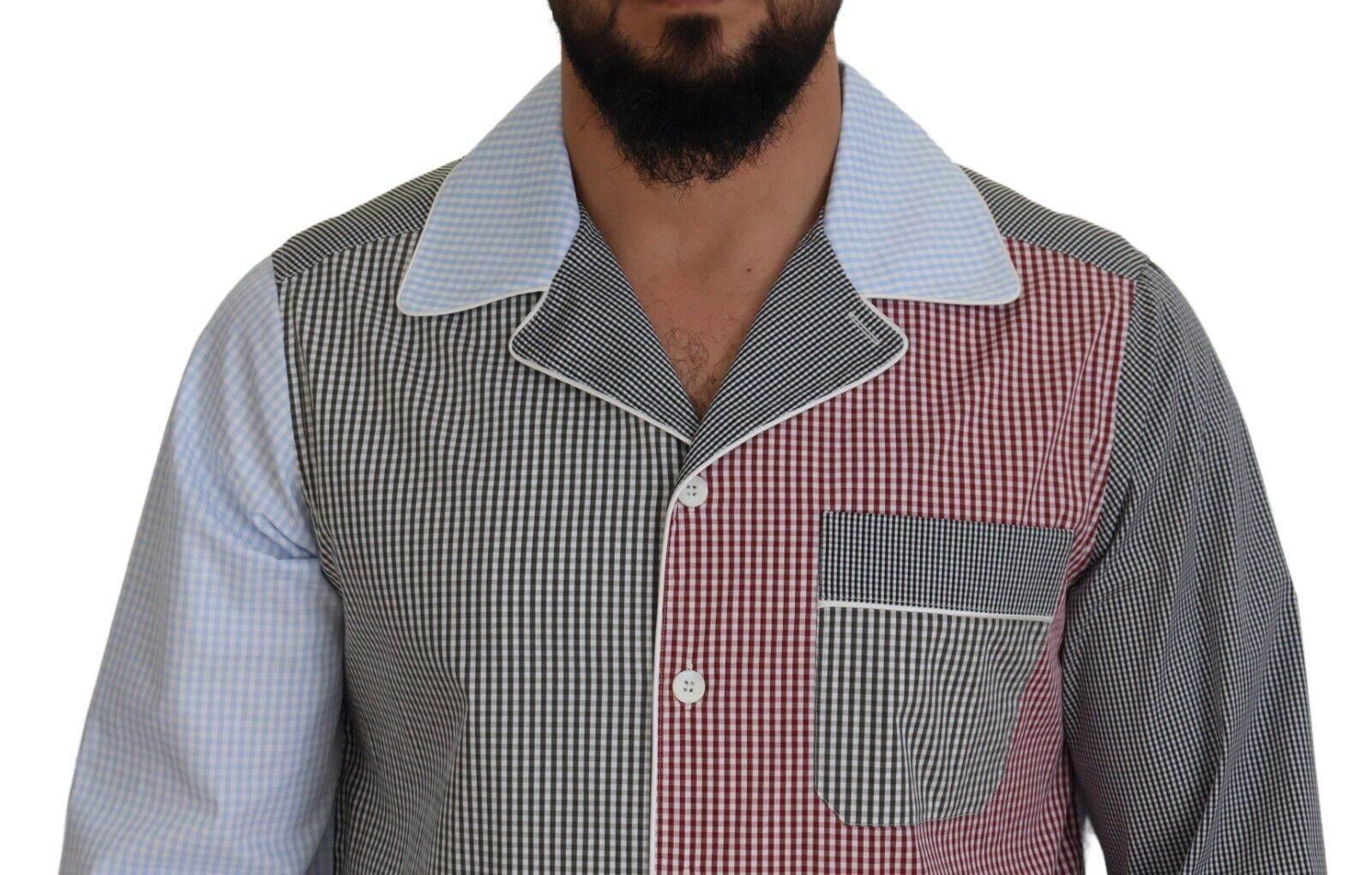 Dolce & Gabbana Multicolor Cotton Button-Down Sleepshirt - Hilstor
