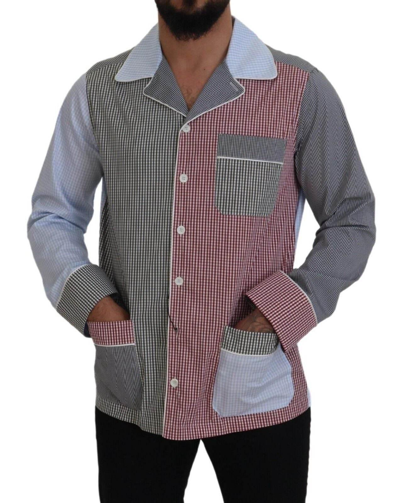 Dolce & Gabbana Multicolor Cotton Button-Down Sleepshirt - Hilstor