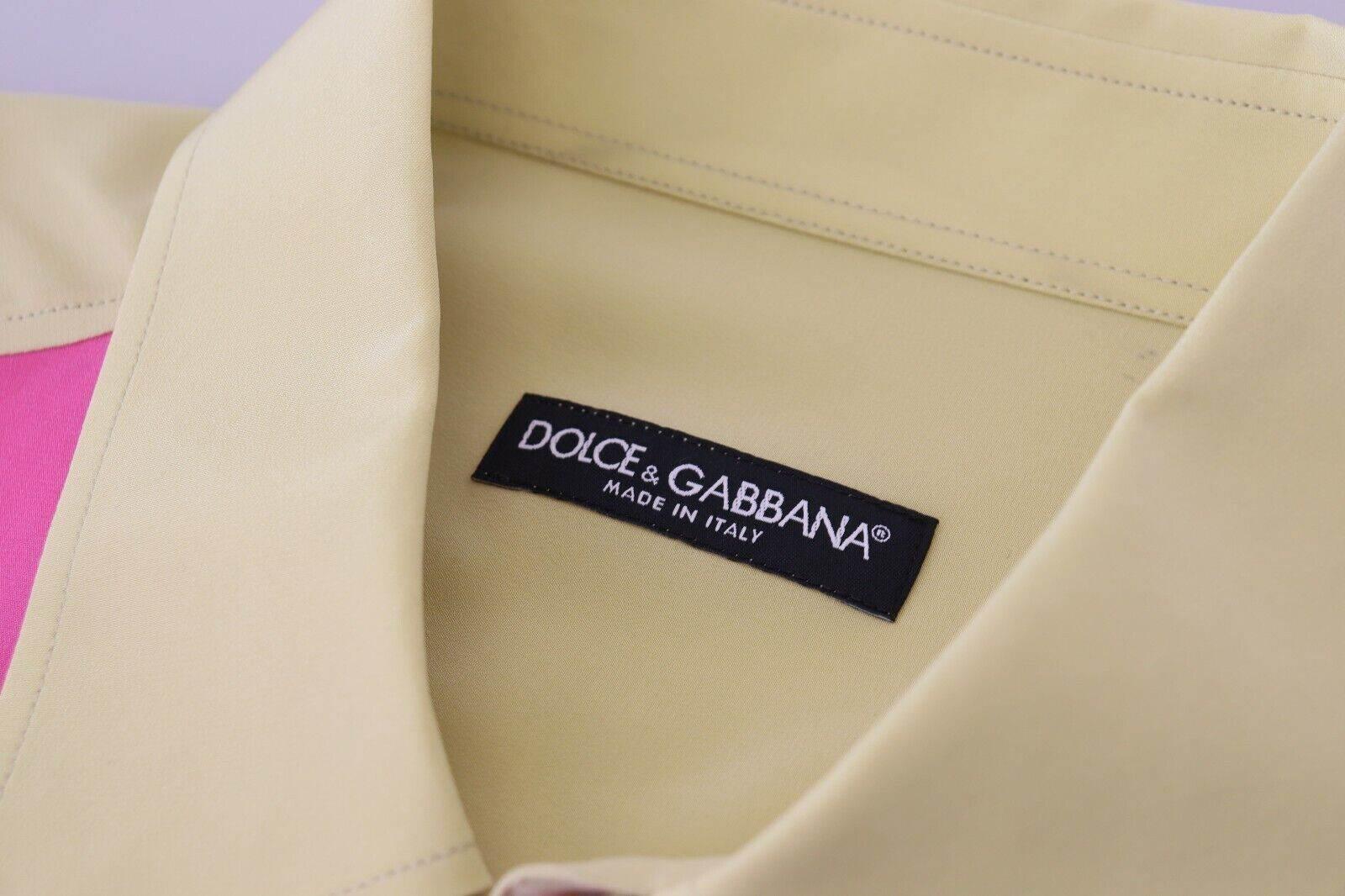 Dolce & Gabbana Elegant Multicolor Silk Button-Down Shirt - Hilstor