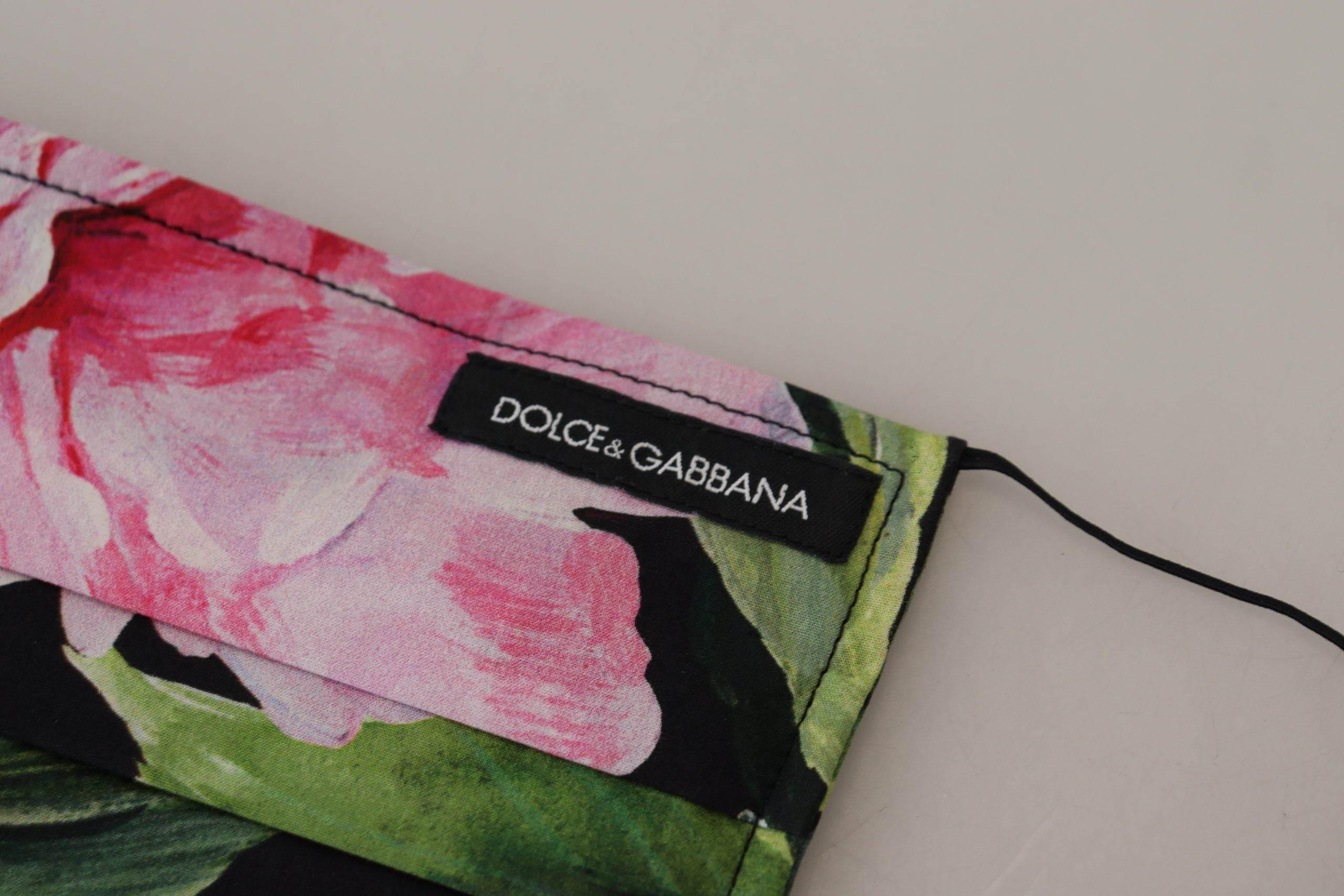 Dolce & Gabbana Chic Floral Cotton Face Mask - Hilstor