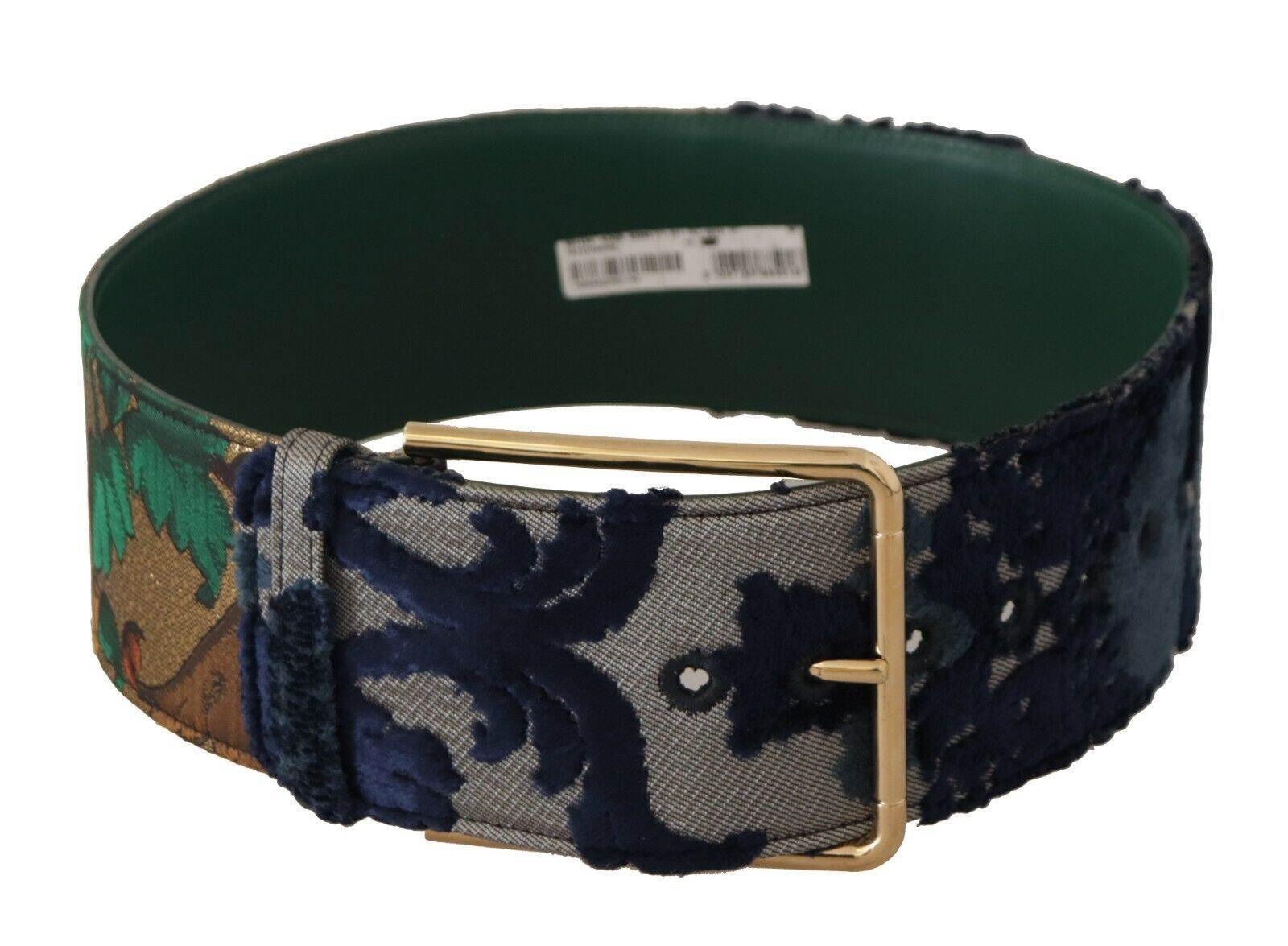 Dolce & Gabbana Elegant Leather Belt with Engraved Buckle - Hilstor