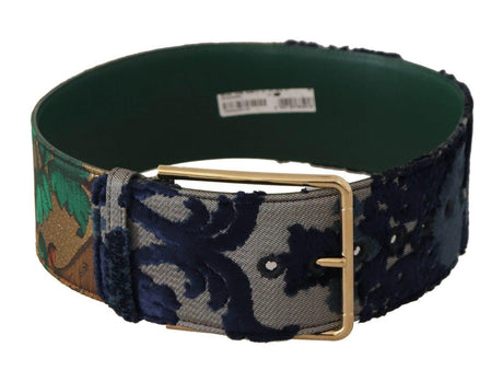 Dolce & Gabbana Elegant Leather Belt with Engraved Buckle - Hilstor