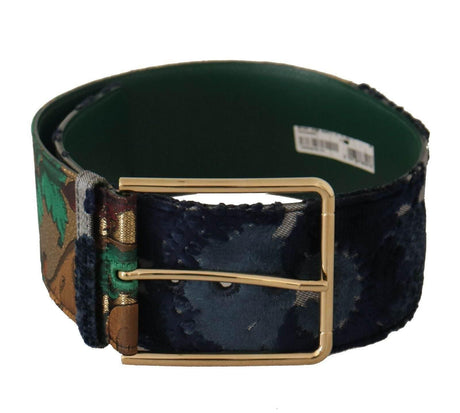 Dolce & Gabbana Elegant Leather Belt with Engraved Buckle - Hilstor