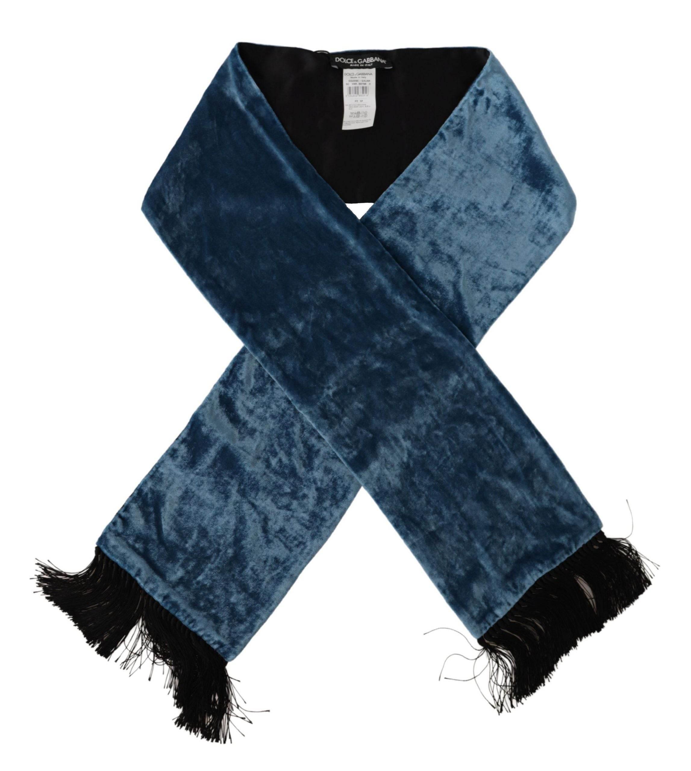 Dolce & Gabbana Elegant Silk Men's Scarf in Regal Blue - Hilstor