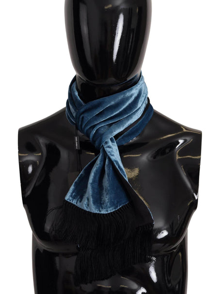 Dolce & Gabbana Elegant Silk Men's Scarf in Regal Blue - Hilstor