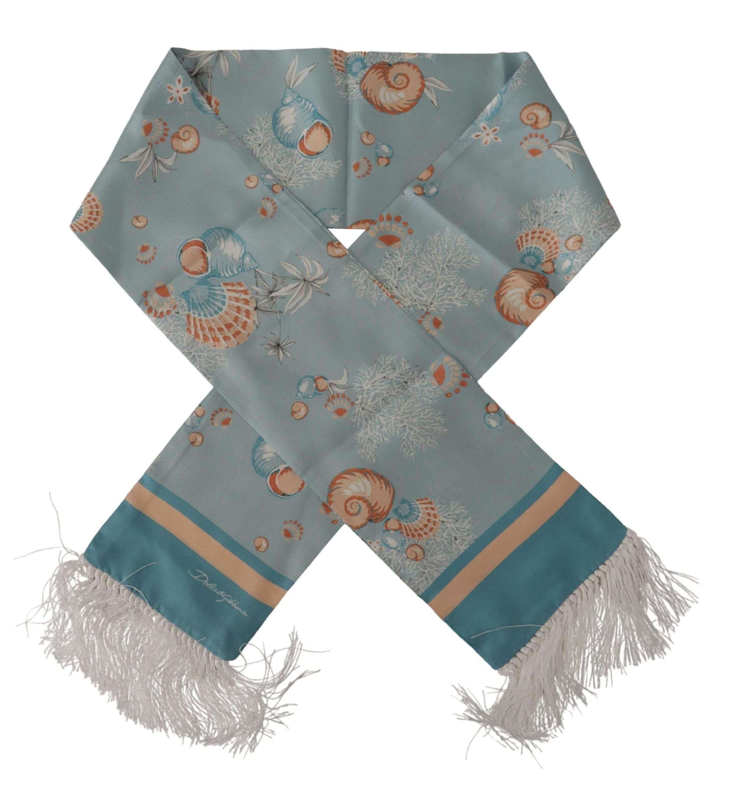 Dolce & Gabbana Elegant Silk Scarf with Shell Motif - Hilstor