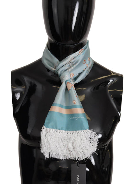Dolce & Gabbana Elegant Silk Scarf with Shell Motif - Hilstor