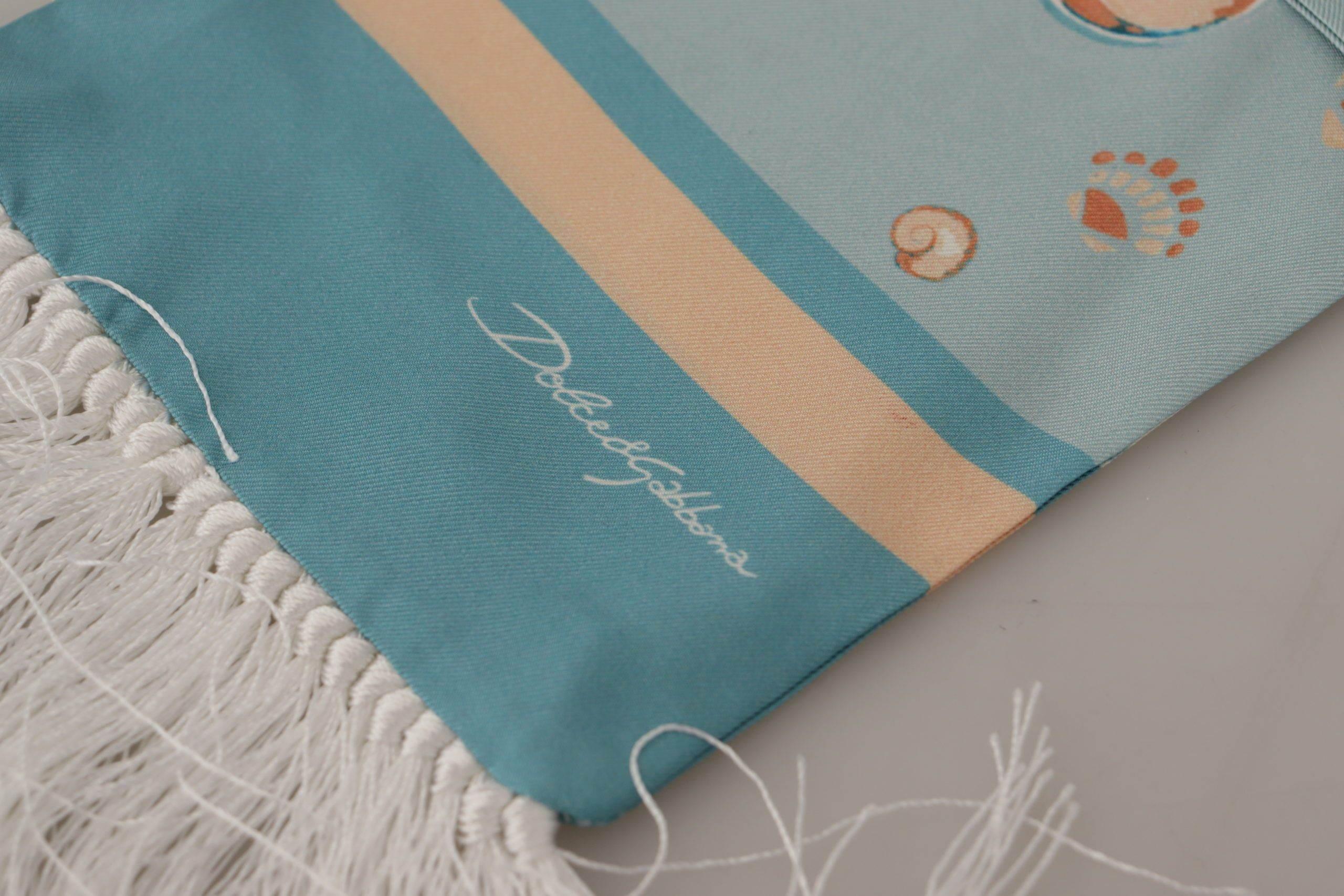 Dolce & Gabbana Elegant Silk Scarf with Shell Motif - Hilstor