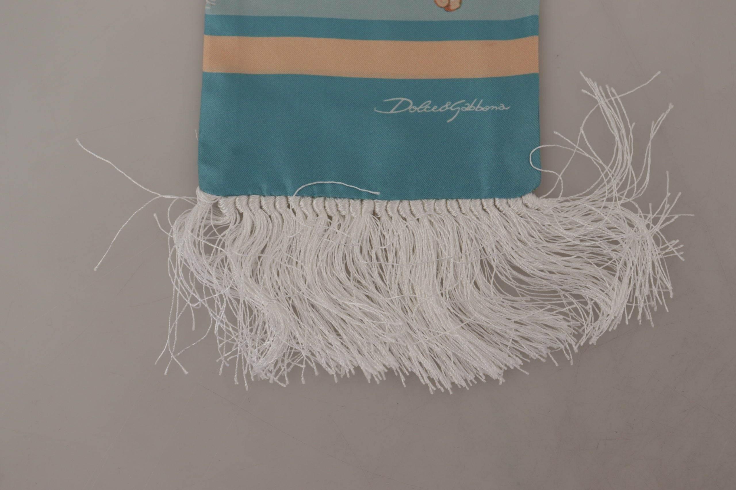Dolce & Gabbana Elegant Silk Scarf with Shell Motif - Hilstor
