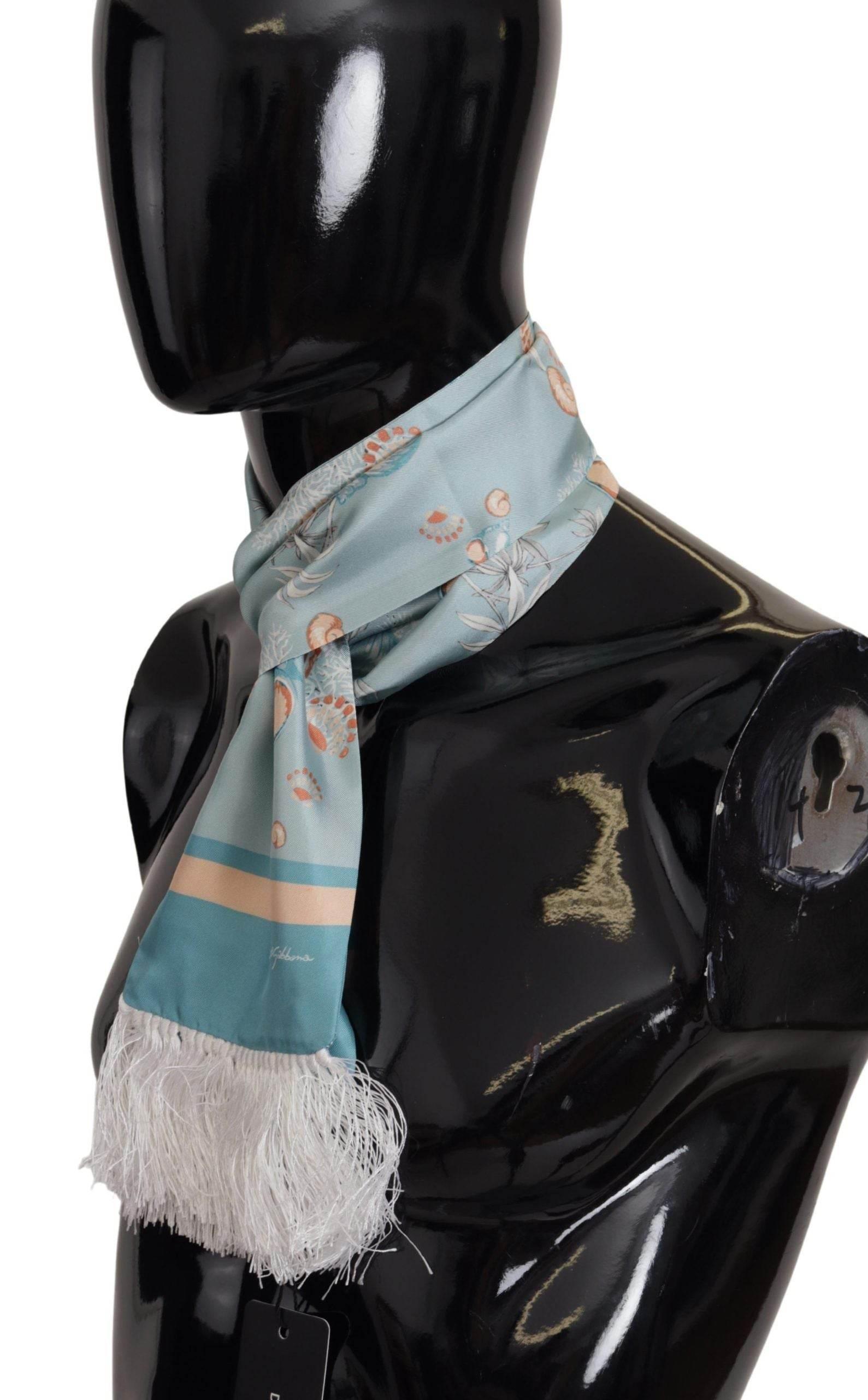 Dolce & Gabbana Elegant Silk Scarf with Shell Motif - Hilstor
