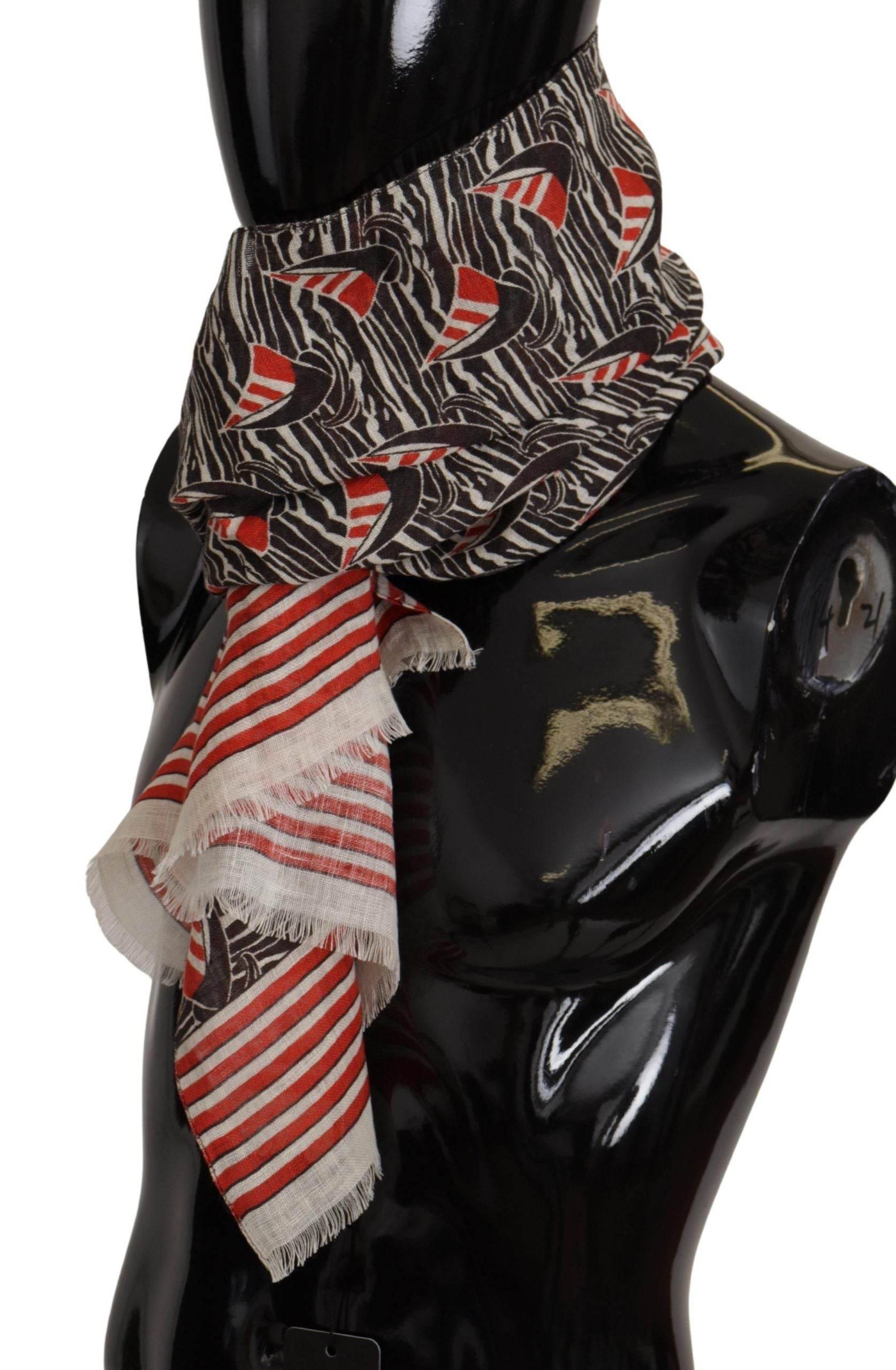 Dolce & Gabbana Elegant Striped Linen Men's Scarf - Hilstor