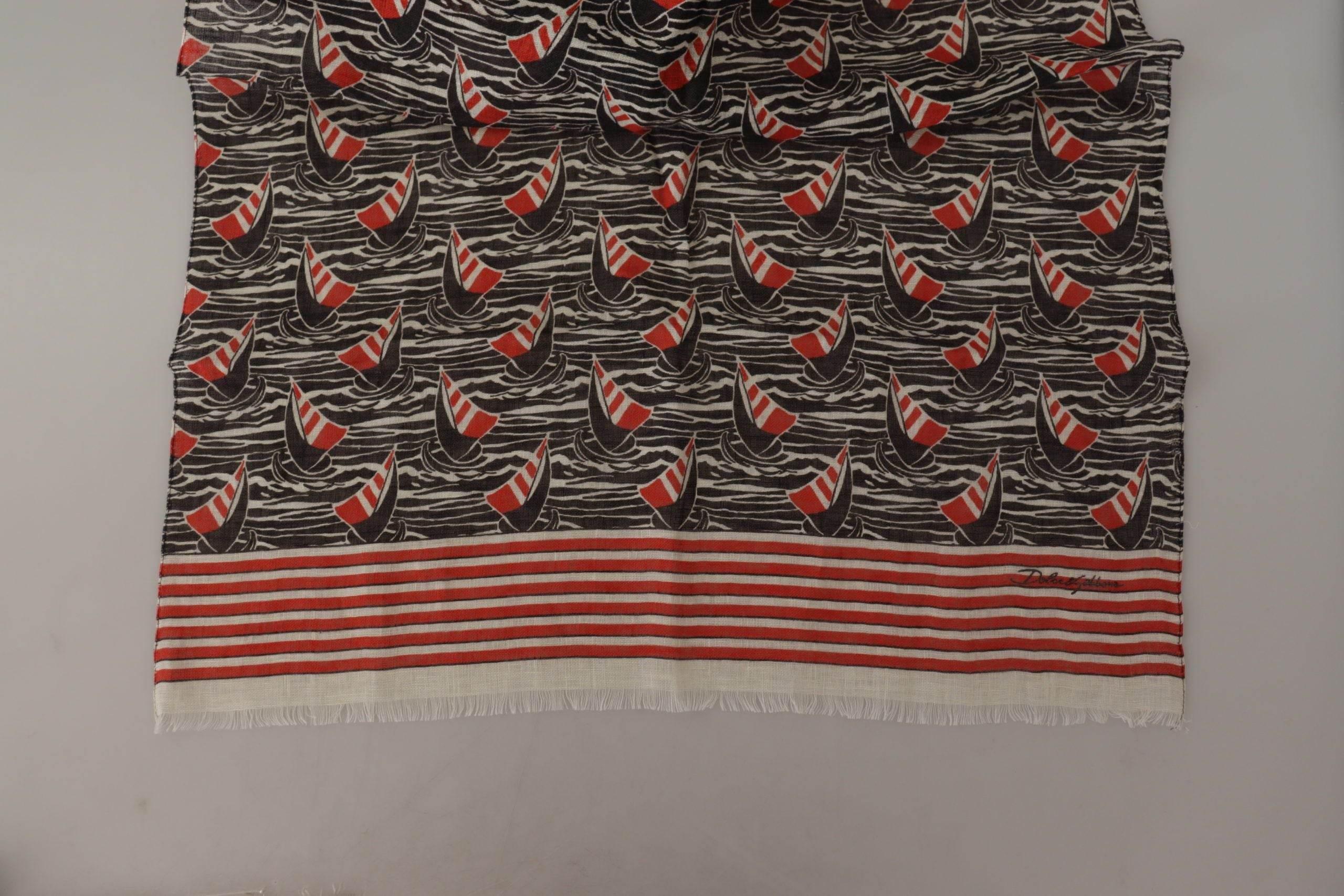 Dolce & Gabbana Elegant Striped Linen Men's Scarf - Hilstor