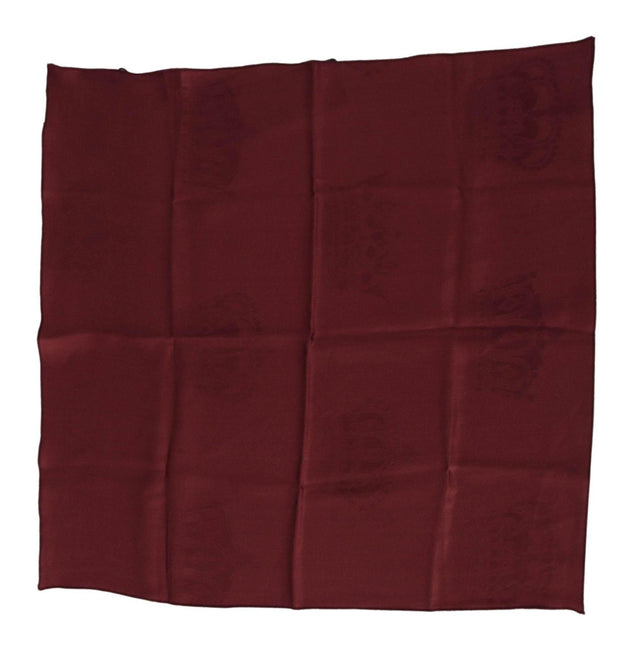 Dolce & Gabbana Elegant Red Silk Square Scarf Wrap - Hilstor