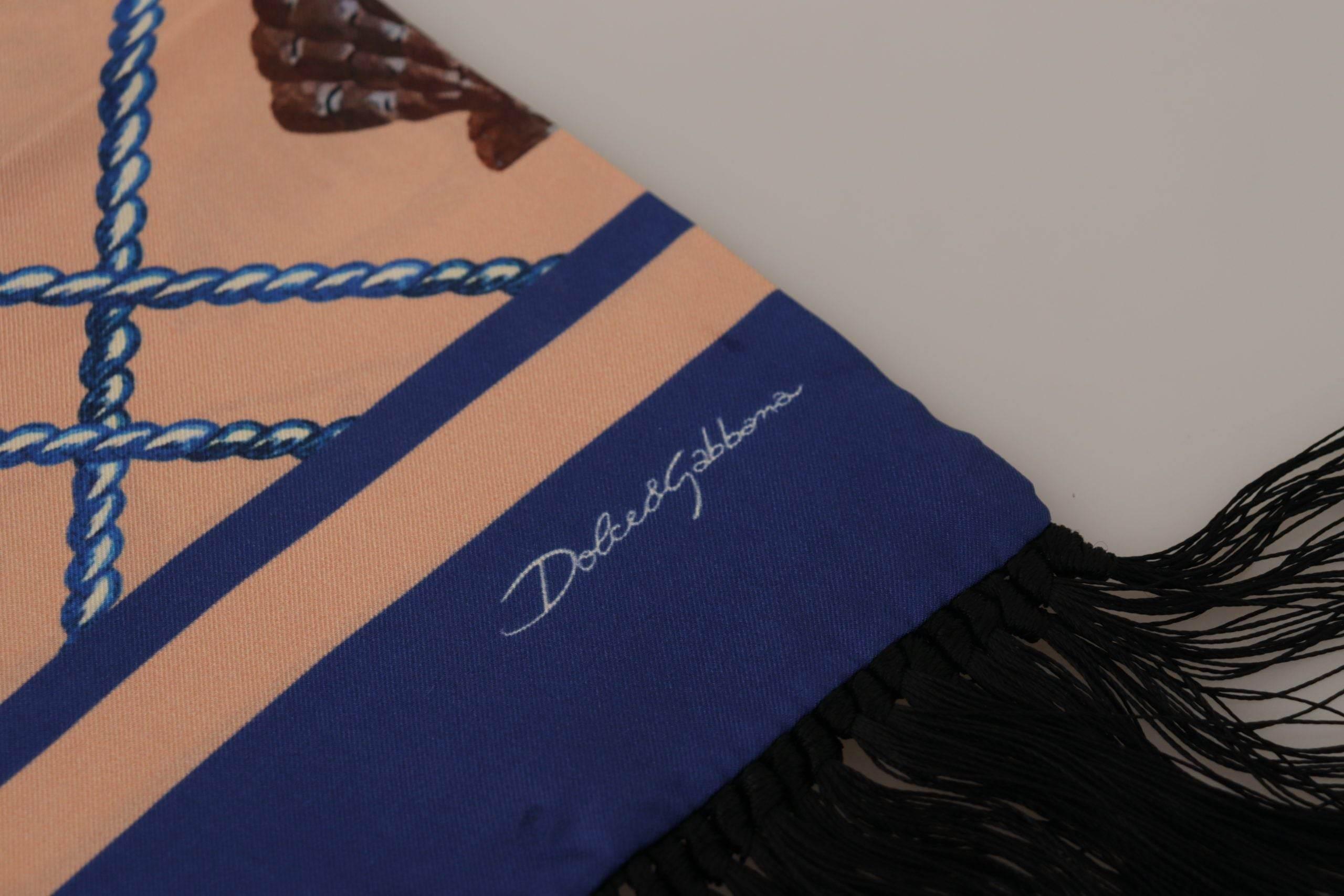 Dolce & Gabbana Elegant Silk Men's Scarf Wrap - Multicolor Luxury Accessory - Hilstor