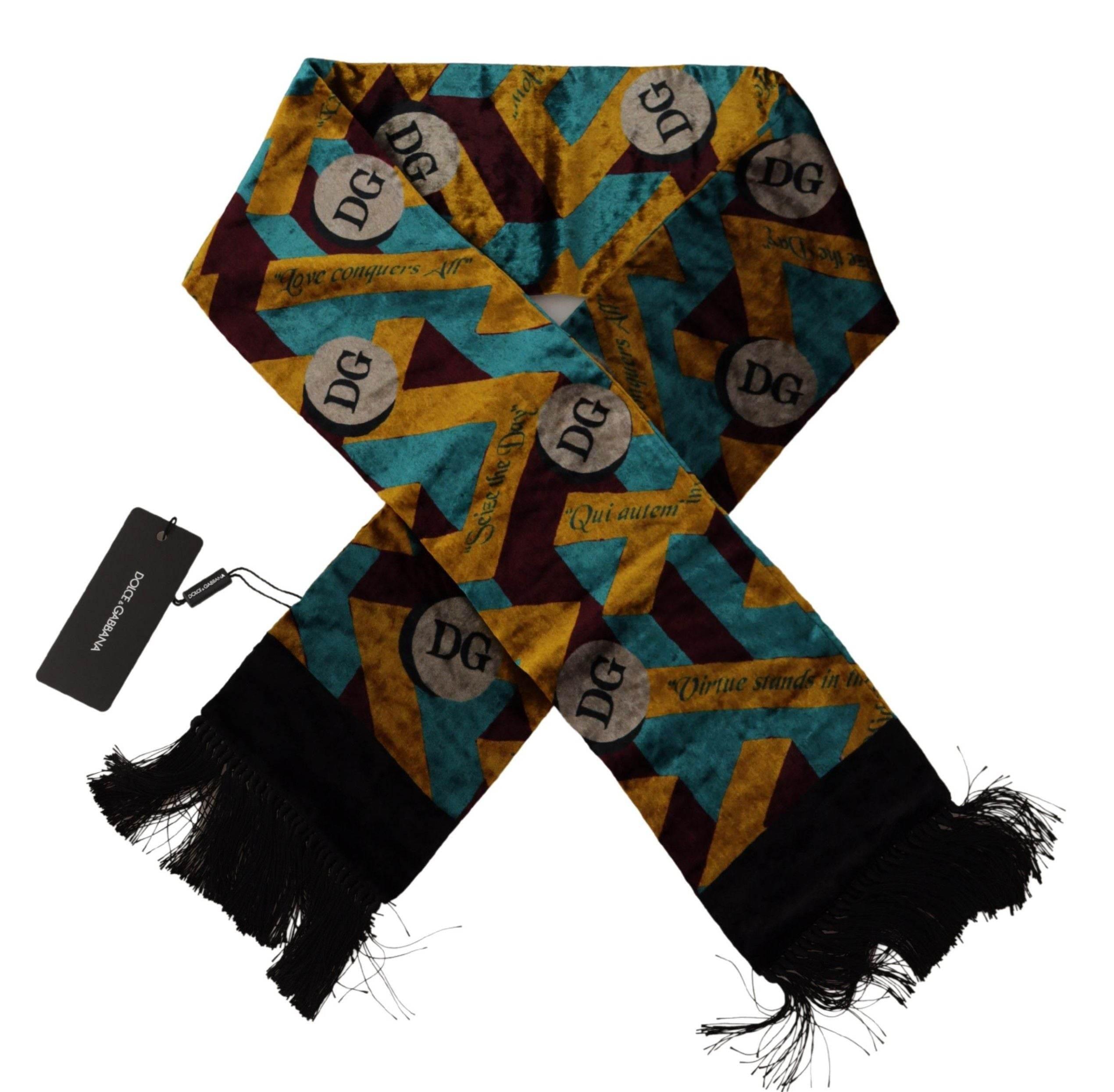 Dolce & Gabbana Elegant Multicolor Silk Blend Men's Scarf - Hilstor