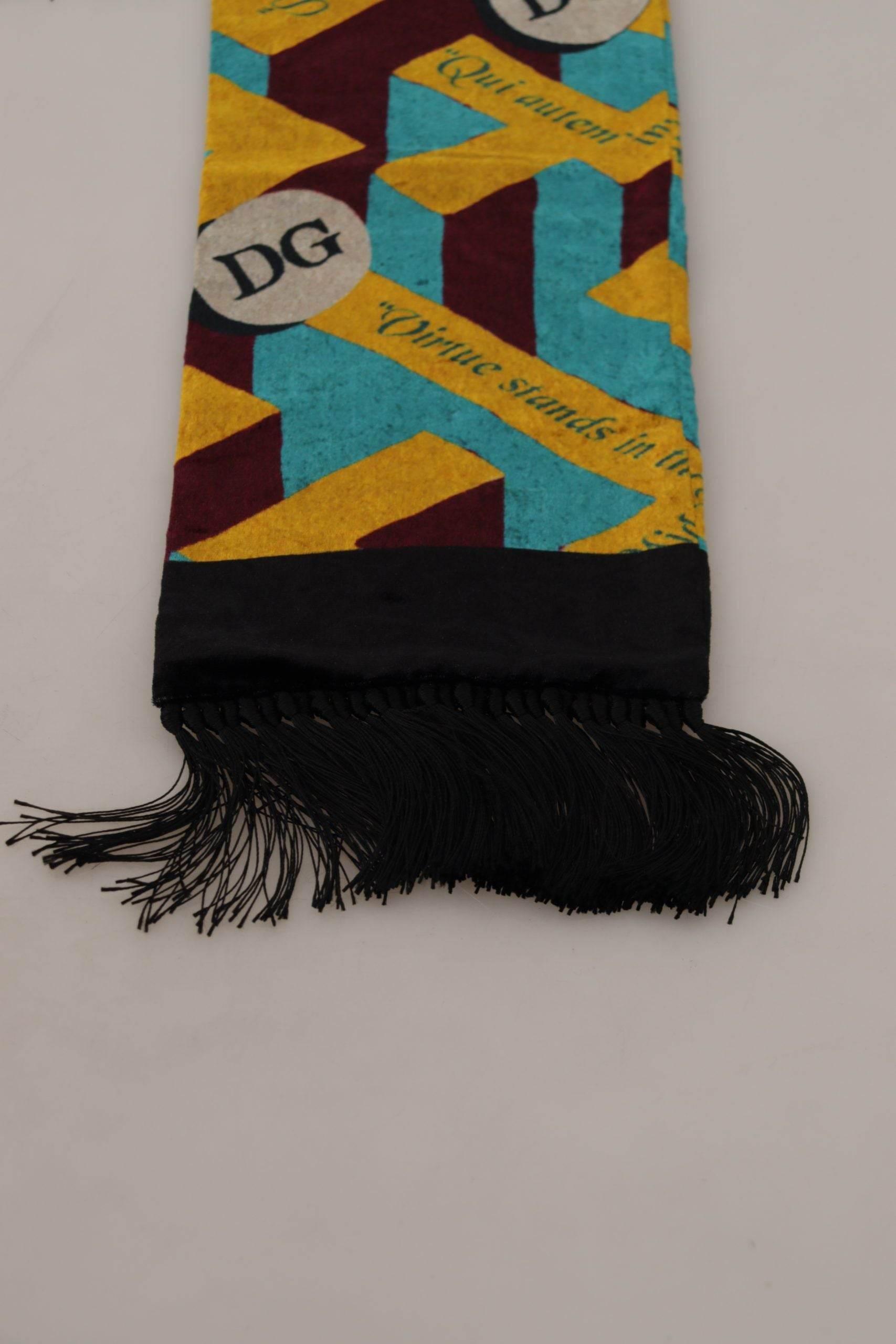Dolce & Gabbana Elegant Multicolor Silk Blend Men's Scarf - Hilstor