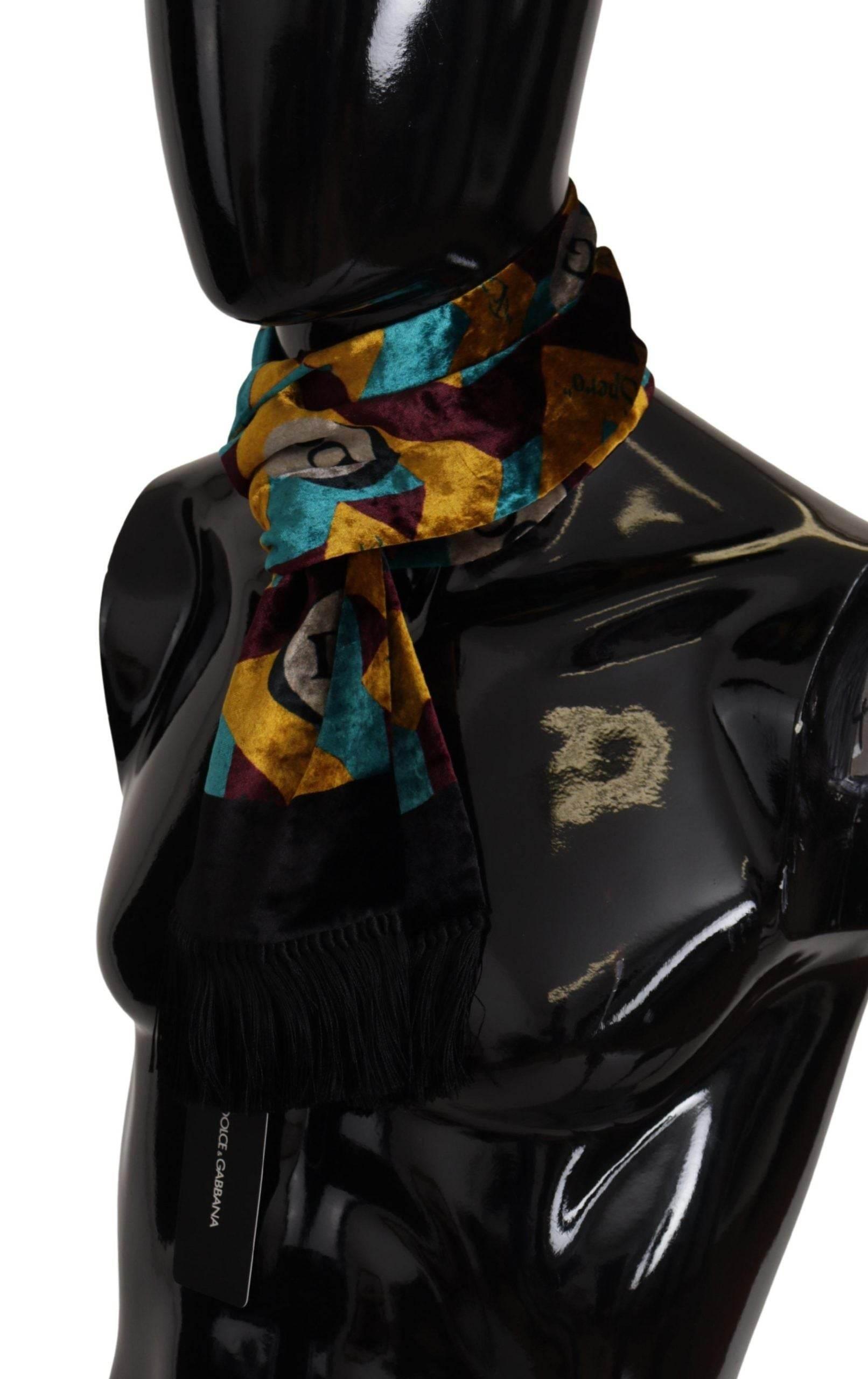 Dolce & Gabbana Elegant Multicolor Silk Blend Men's Scarf - Hilstor