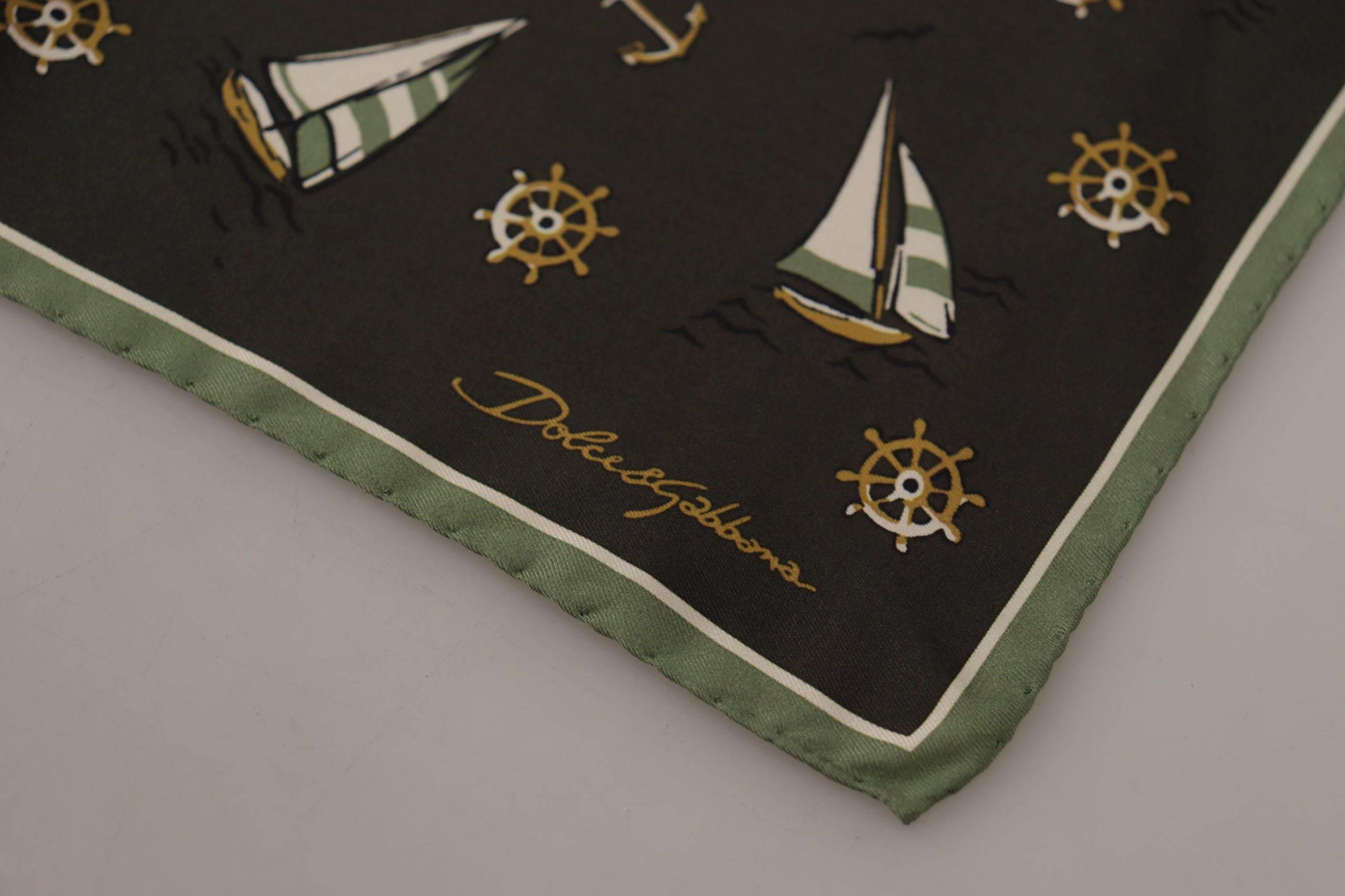 Dolce & Gabbana Elegant Multicolor Silk Men's Square Scarf - Hilstor