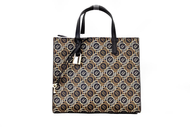 Marc Jacobs Mini Grind Signet Printed Leather Crossbody Tote Handbag Purse - Hilstor