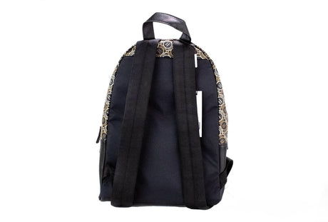 Marc Jacobs Signet Medium Black Logo Printed Leather Shoulder Backpack Bookbag - Hilstor