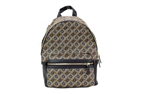 Marc Jacobs Signet Medium Black Logo Printed Leather Shoulder Backpack Bookbag - Hilstor
