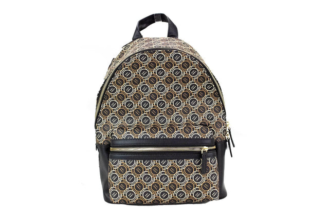 Marc Jacobs Signet Medium Black Logo Printed Leather Shoulder Backpack Bookbag - Hilstor
