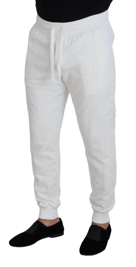 Dolce & Gabbana Elegant White Cotton Sweatpants - Hilstor