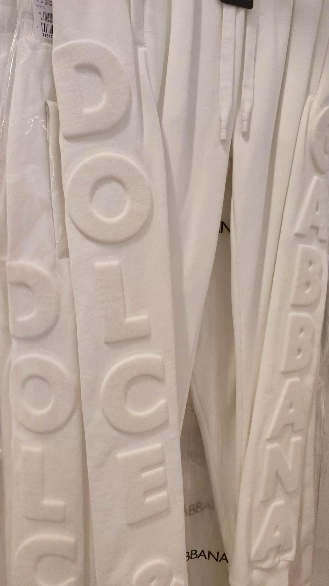 Dolce & Gabbana Elegant White Cotton Sweatpants - Hilstor