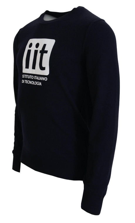 Dolce & Gabbana Blue Cashmere iit Print Pullover Sweater - Hilstor