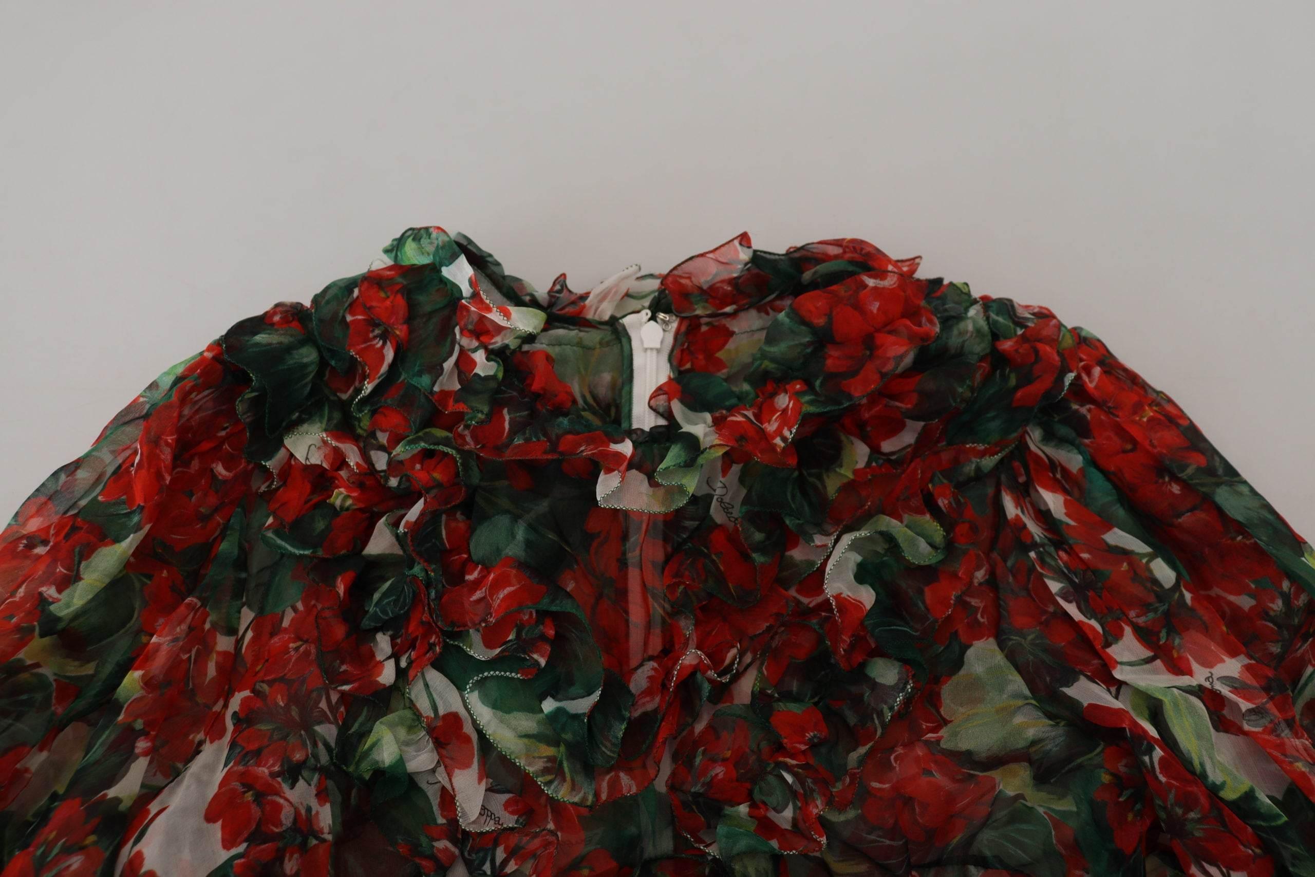 Dolce & Gabbana Elegant Multicolor A-Line Silk Dress - Hilstor