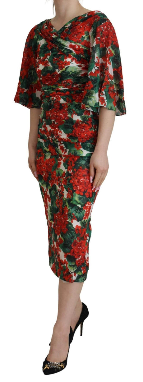 Dolce & Gabbana Enchanting Floral Print Sheath Dress - Hilstor