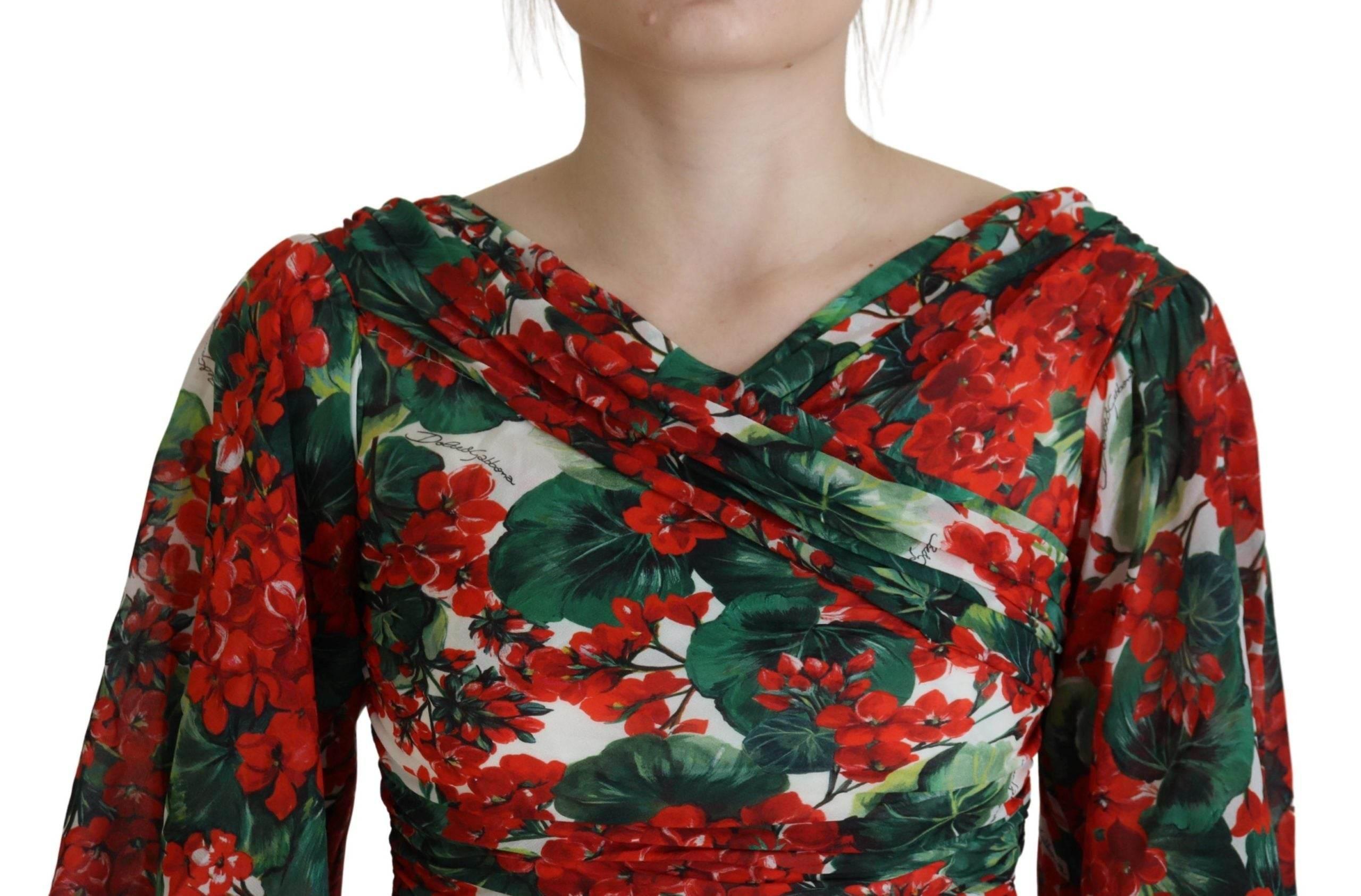 Dolce & Gabbana Enchanting Floral Print Sheath Dress - Hilstor