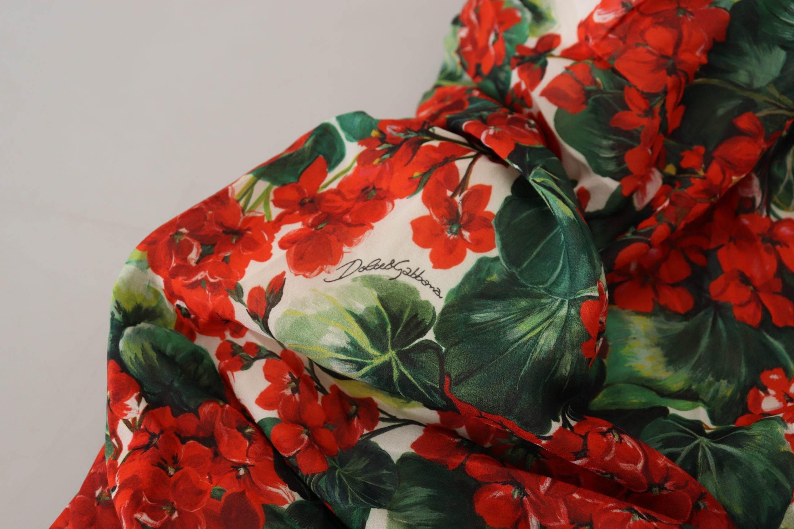 Dolce & Gabbana Enchanting Floral Print Sheath Dress - Hilstor