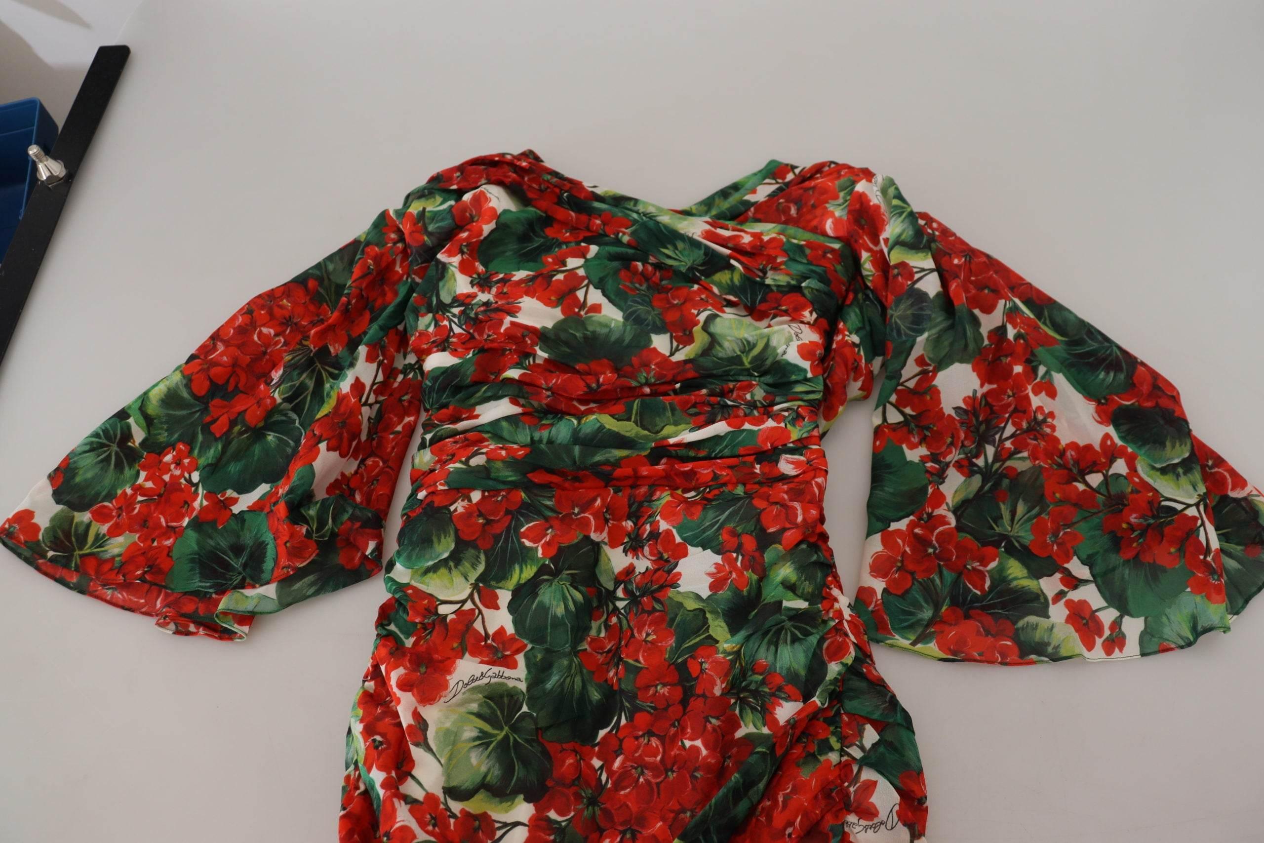 Dolce & Gabbana Enchanting Floral Print Sheath Dress - Hilstor