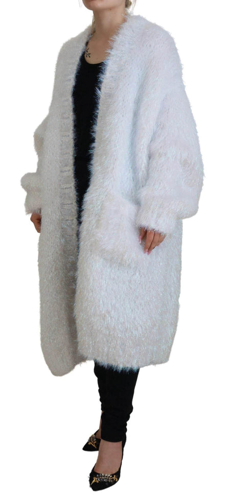 Dolce & Gabbana White Long Sleeves Fringes Cardigan Jacket - Hilstor