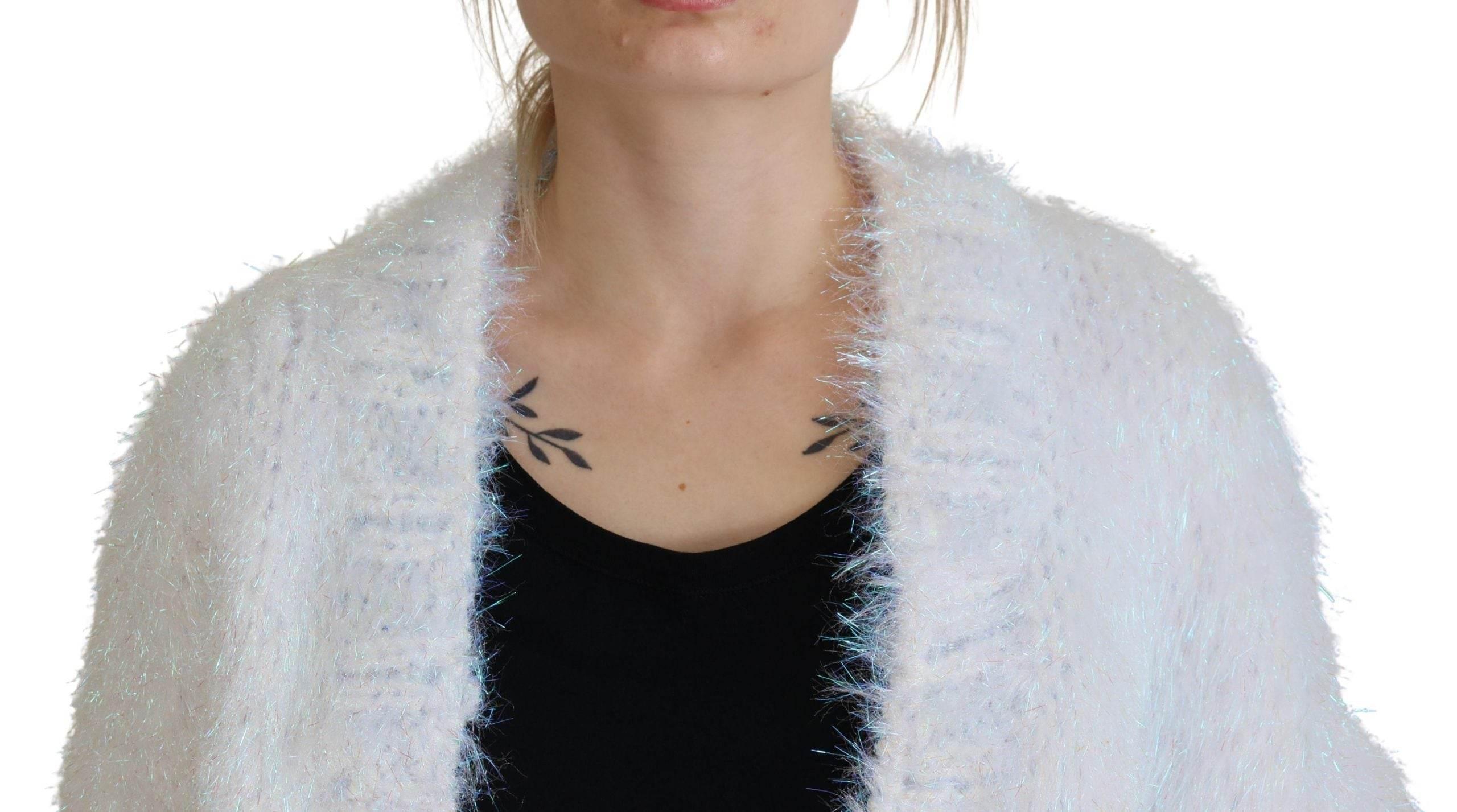 Dolce & Gabbana White Long Sleeves Fringes Cardigan Jacket - Hilstor