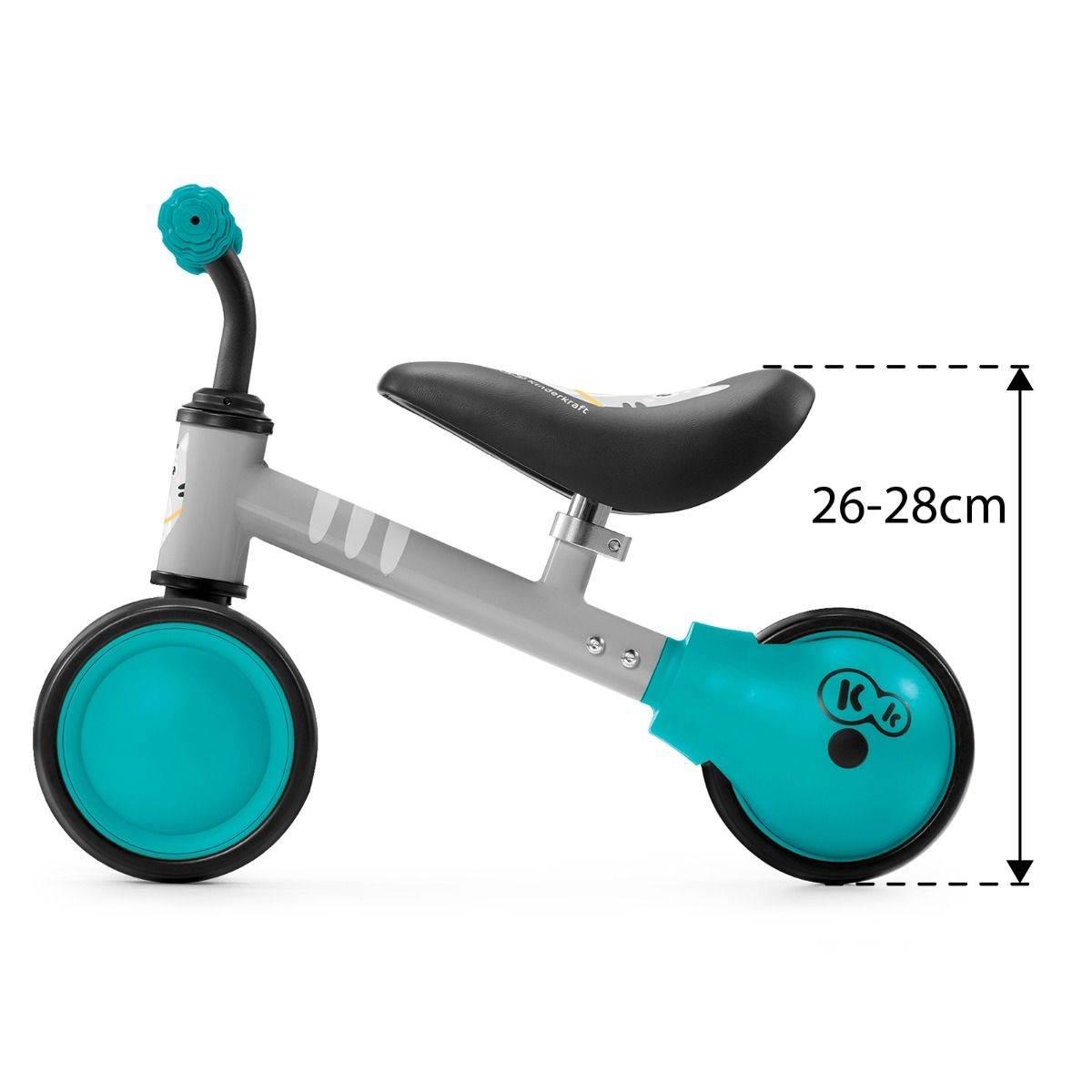 Balance Bike CUTIE – Turquoise | Adjustable First Bike for Toddlers | Lightweight & Safe Design - Hilstor