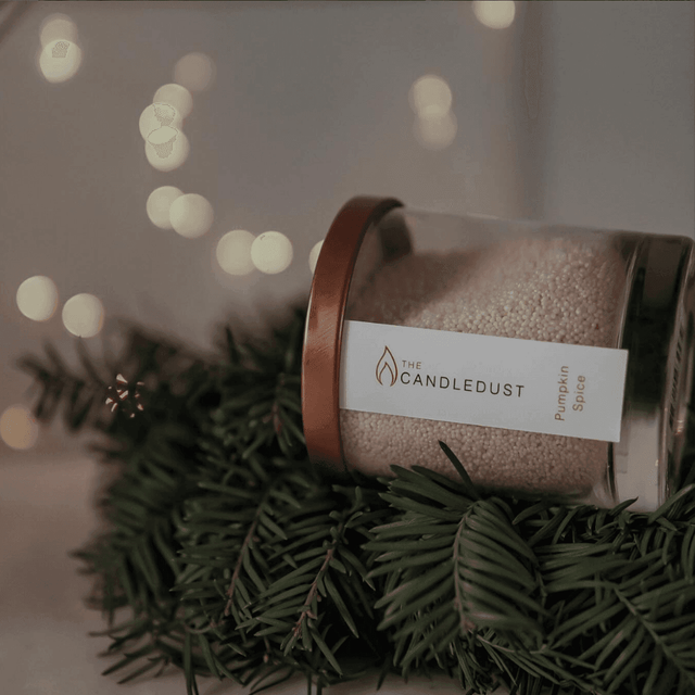 Dark Honey Powdered Candle in Glass by Candledust - 160g, Sweet & Smoky Scent with Rose Gold Lid | Handcrafted, Vegan-Friendly, EU made - Hilstor