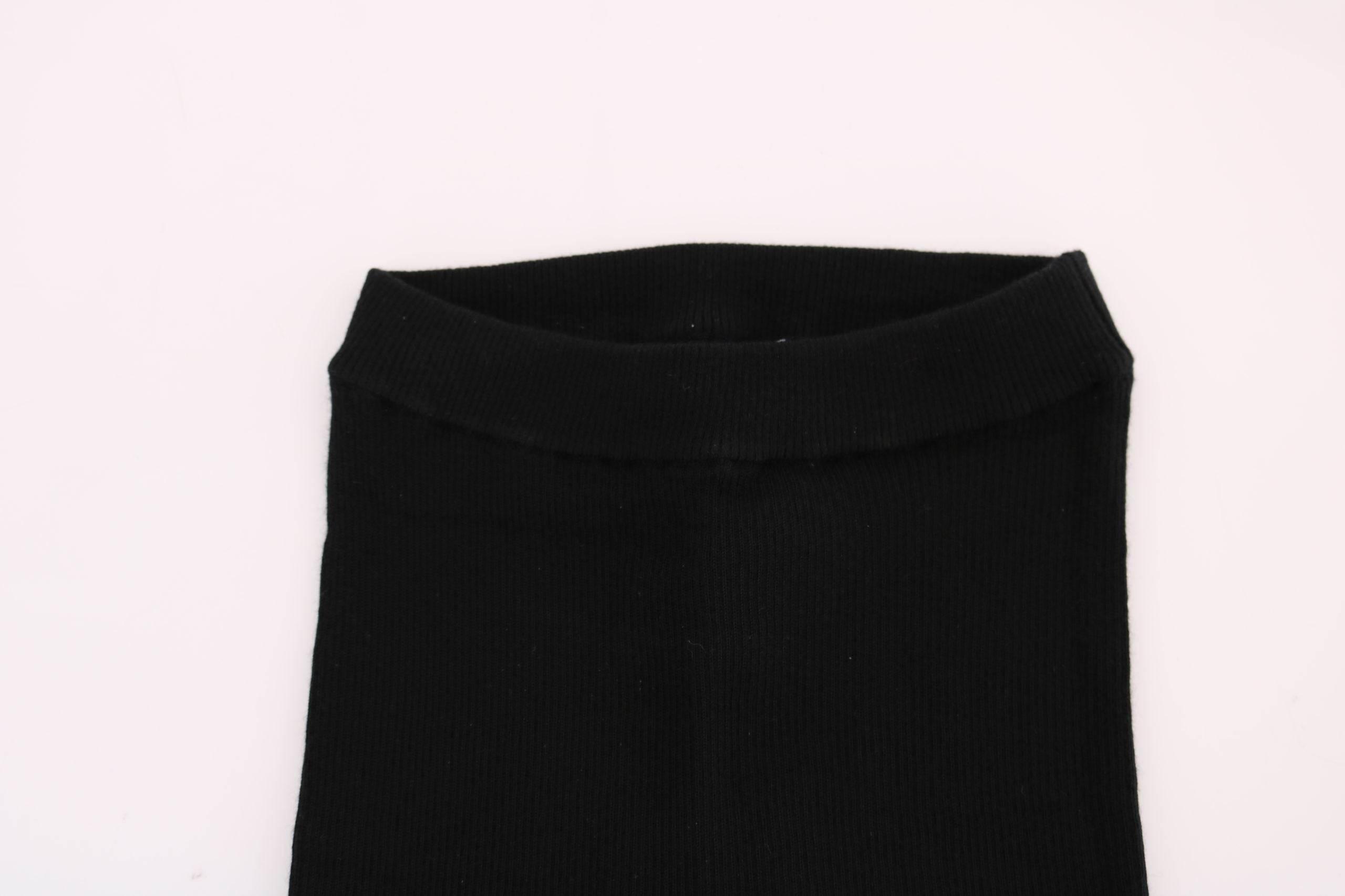 Dolce & Gabbana Black Slim Fit Women Cashmere Pants - Hilstor