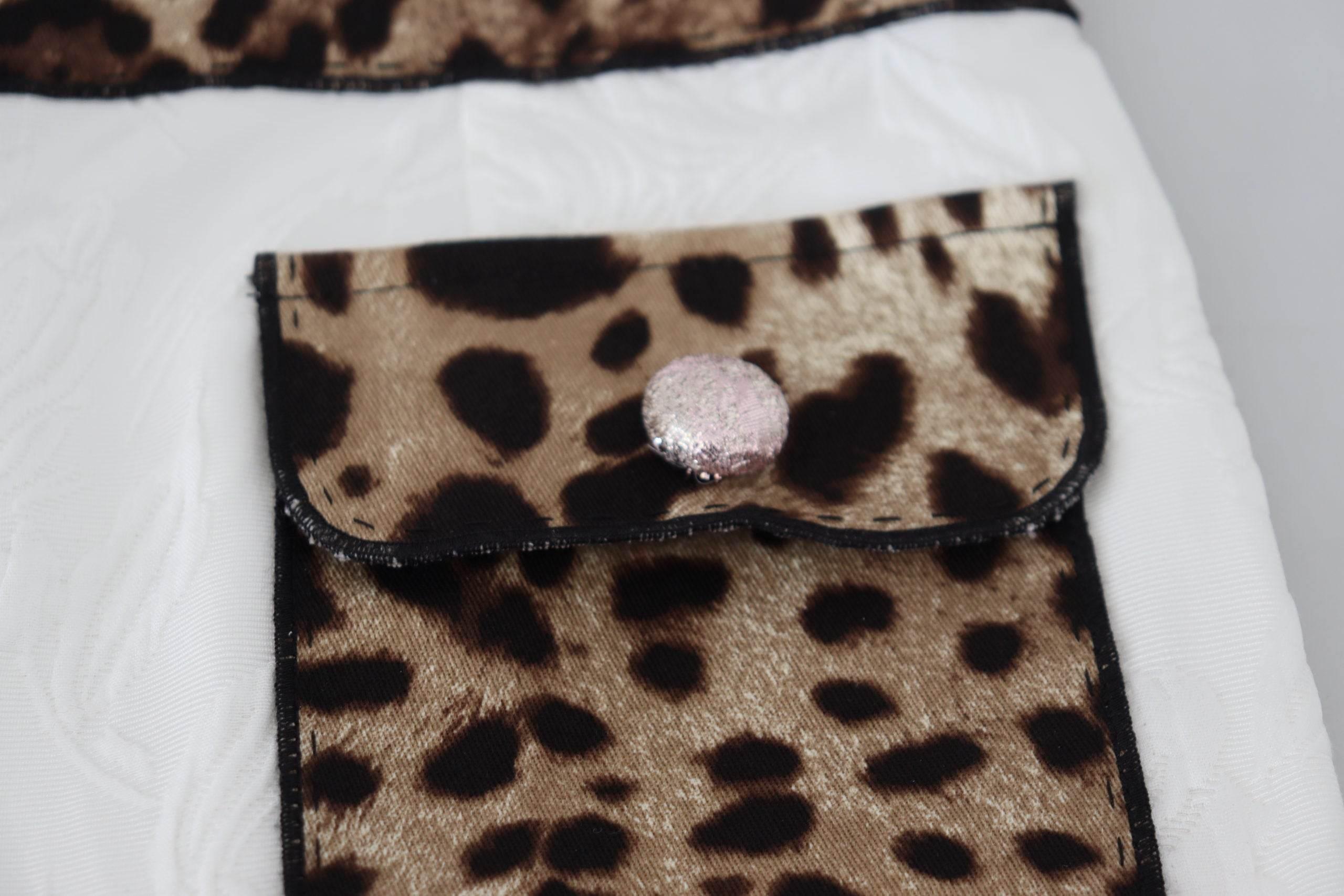 Dolce & Gabbana White Leopard Print High Waist Pants - Hilstor