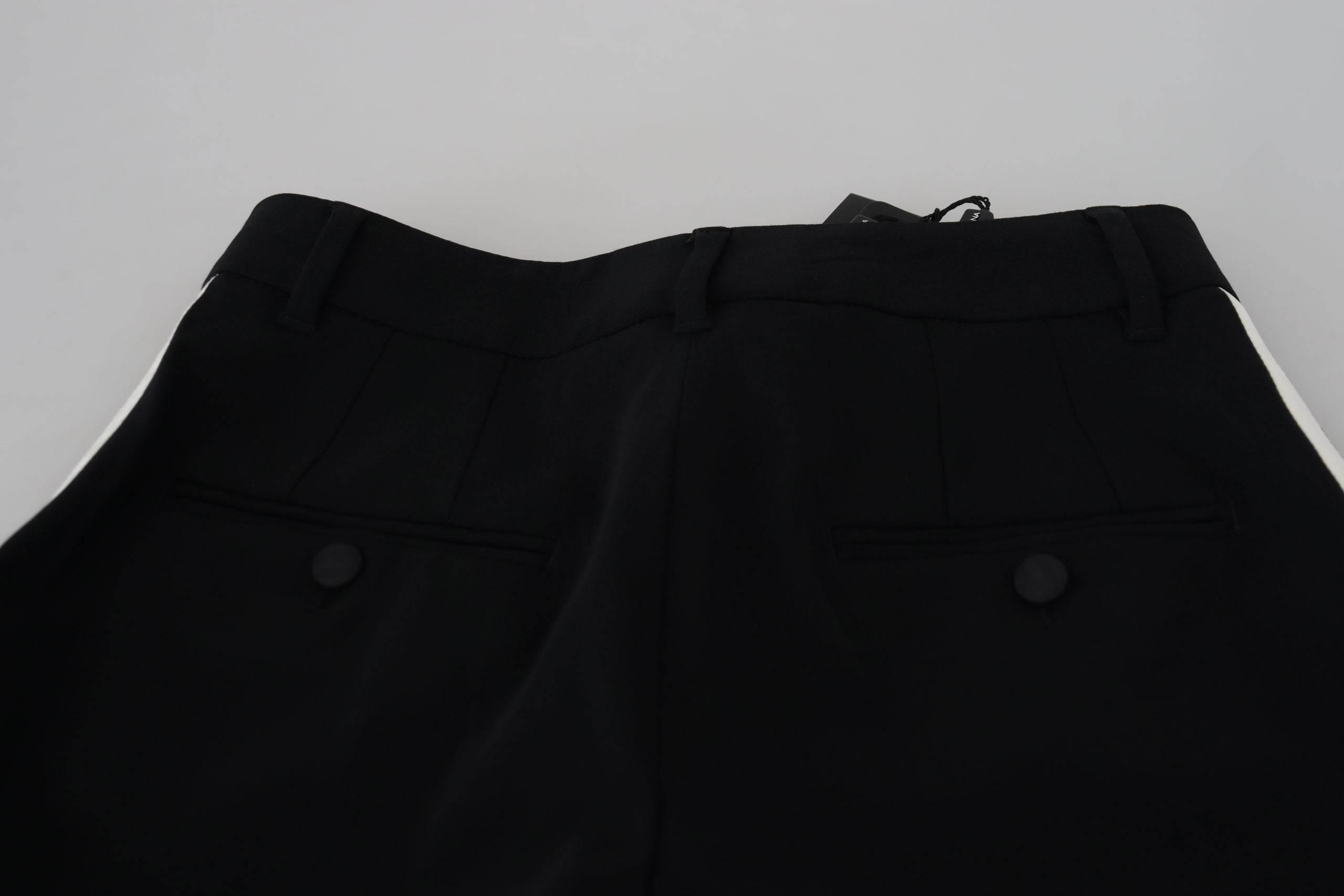Dolce & Gabbana Black High Waist Women Pants - Hilstor